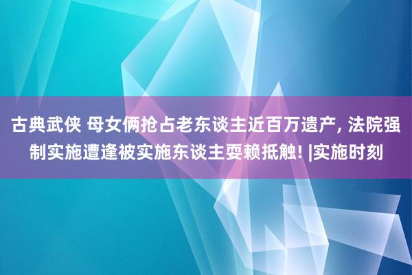 古典武侠 母女俩抢占老东谈主近百万遗产, 法院强制实施遭逢被实施东谈主耍赖抵触! |实施时刻