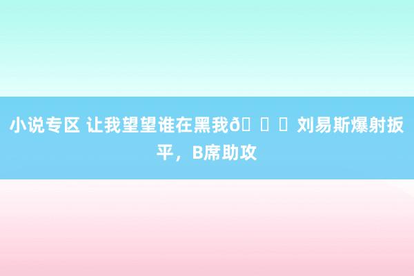 小说专区 让我望望谁在黑我😂刘易斯爆射扳平，B席助攻