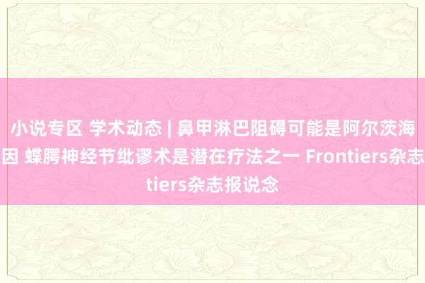 小说专区 学术动态 | 鼻甲淋巴阻碍可能是阿尔茨海默病病因 蝶腭神经节纰谬术是潜在疗法之一 Frontiers杂志报说念