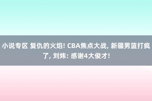小说专区 复仇的火焰! CBA焦点大战， 新疆男篮打疯了， 刘炜: 感谢4大俊才!
