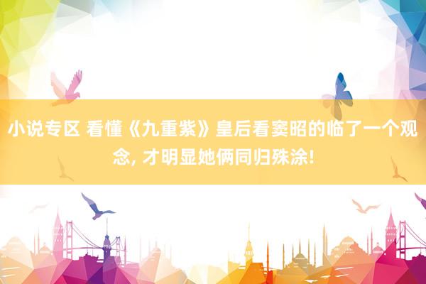 小说专区 看懂《九重紫》皇后看窦昭的临了一个观念， 才明显她俩同归殊涂!