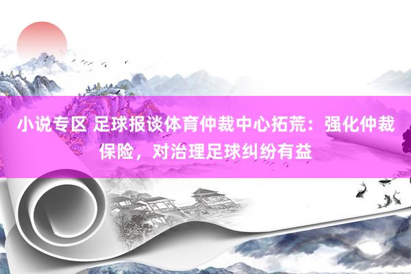 小说专区 足球报谈体育仲裁中心拓荒：强化仲裁保险，对治理足球纠纷有益