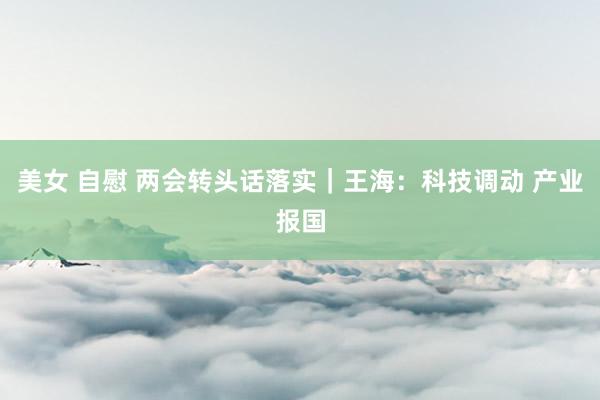 美女 自慰 两会转头话落实｜王海：科技调动 产业报国