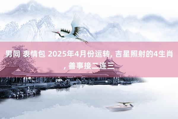 男同 表情包 2025年4月份运转， 吉星照射的4生肖， 善事接二连三