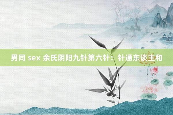 男同 sex 余氏阴阳九针第六针:针通东谈主和