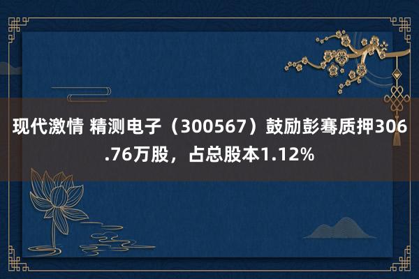 现代激情 精测电子（300567）鼓励彭骞质押306.76万股，占总股本1.12%