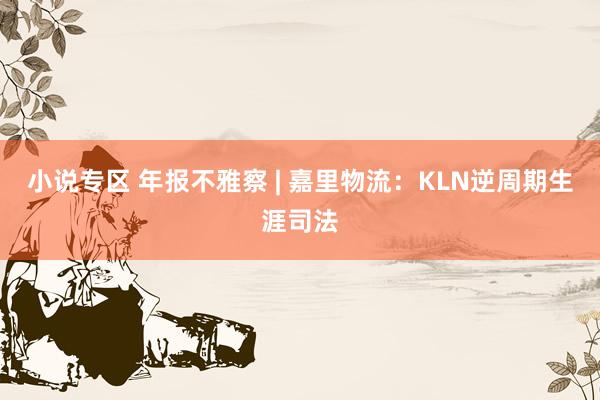 小说专区 年报不雅察 | 嘉里物流：KLN逆周期生涯司法