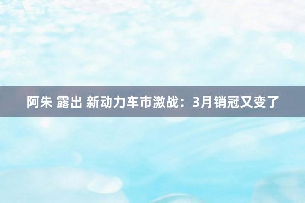 阿朱 露出 新动力车市激战：3月销冠又变了