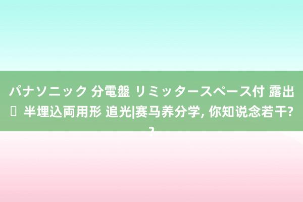 パナソニック 分電盤 リミッタースペース付 露出・半埋込両用形 追光|赛马养分学， 你知说念若干?