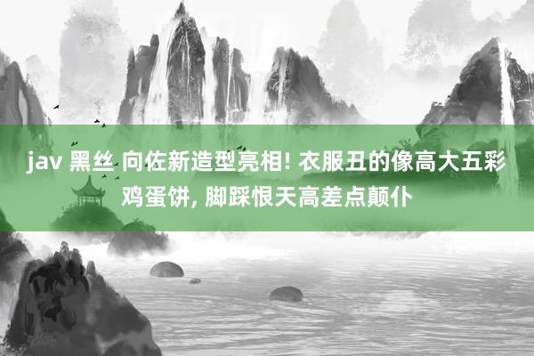 jav 黑丝 向佐新造型亮相! 衣服丑的像高大五彩鸡蛋饼， 脚踩恨天高差点颠仆