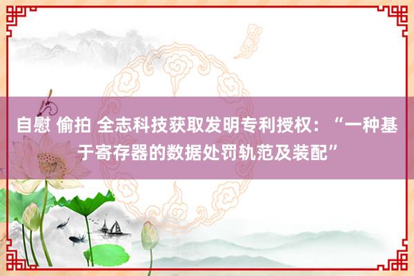自慰 偷拍 全志科技获取发明专利授权：“一种基于寄存器的数据处罚轨范及装配”