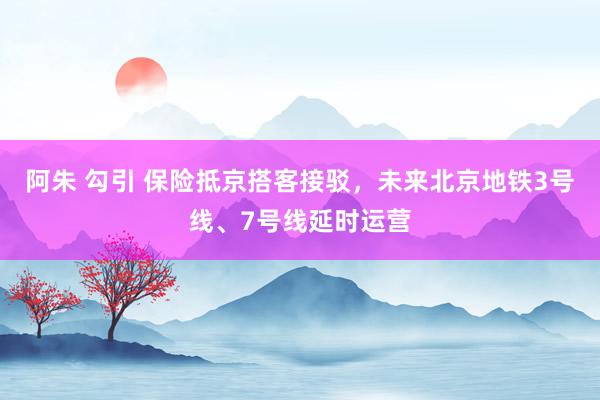 阿朱 勾引 保险抵京搭客接驳，未来北京地铁3号线、7号线延时运营