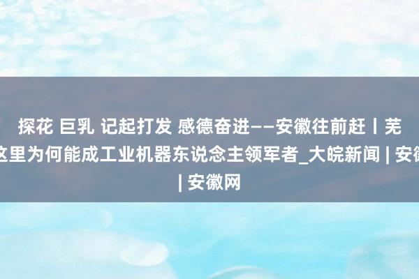 探花 巨乳 记起打发 感德奋进——安徽往前赶丨芜湖这里为何能成工业机器东说念主领军者_大皖新闻 | 安徽网