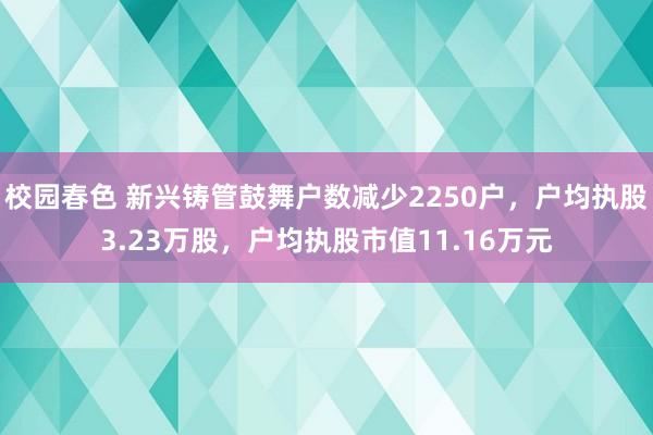 校园春色 新兴铸管鼓舞户数减少2250户，户均执股3.23万股，户均执股市值11.16万元