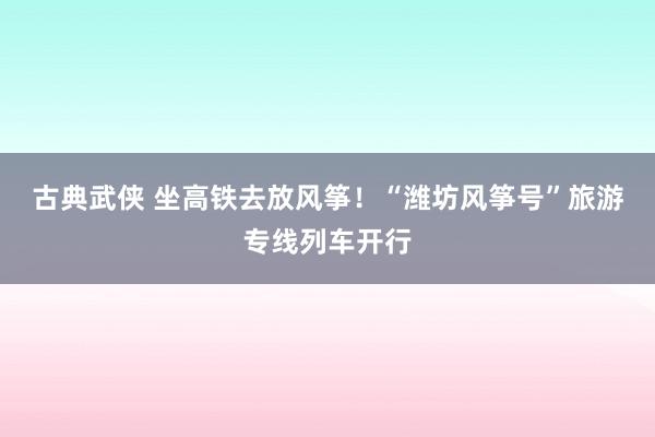 古典武侠 坐高铁去放风筝！“潍坊风筝号”旅游专线列车开行