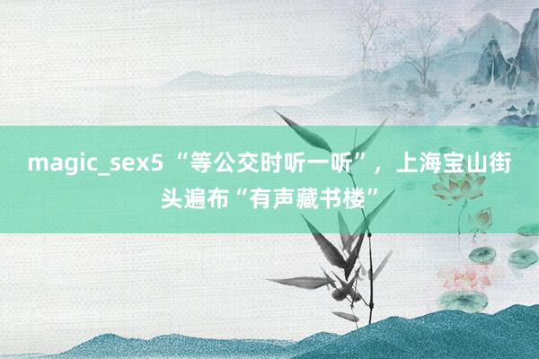 magic_sex5 “等公交时听一听”，上海宝山街头遍布“有声藏书楼”